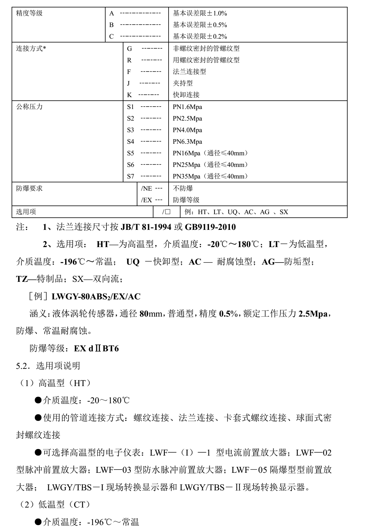 乙二醇用流量計(jì)選型說(shuō)明2